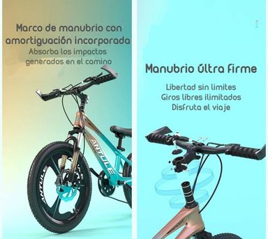 BICICLETA LUBABYCAS ARO 20 INFANTIL 8-10 AÑOS VERDE - 3