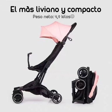 COCHE PASEO LUBABYCAS PREMIUM ÚLTRA COMPACTO NEGRO - 2