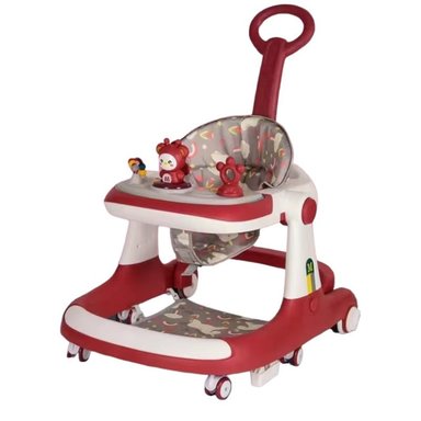 ANDADOR CAMINADOR LUBABYCAS 5 EN 1 CON APOYA PIES ROJO - 1