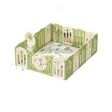 CORRAL LUBABYCAS ARMADO MULTIPOSICIONES ACCESORIOS 160*191 CM VERDE - 1