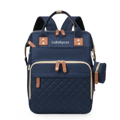 MOCHILA LUBABYCAS MATERNAL IMPERMEABLE CON ACCESORIOS AZUL - 1