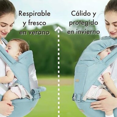 PORTABEBÉ LUBABYCAS ERGONÓMICO MULTIFUNCIONAL 3 EN 1 ROSADO - 6