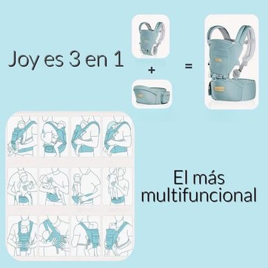 PORTABEBÉ LUBABYCAS ERGONÓMICO MULTIFUNCIONAL 3 EN 1 AZUL - 5
