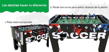 TACA TACA DE FUTBOL MADERA 140*76CM PREMIUM BY LUBABYCAS - 3