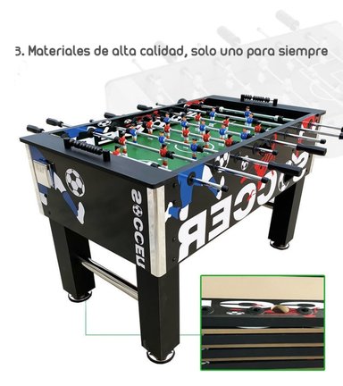 TACA TACA DE FUTBOL MADERA 140*76CM PREMIUM BY LUBABYCAS - 5