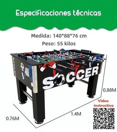 TACA TACA DE FUTBOL MADERA 140*76CM PREMIUM BY LUBABYCAS - 8