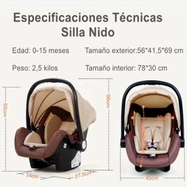 COCHE LUBABYCAS TRAVEL SYSTEM CON ACCESORIOS NEGRO - 9
