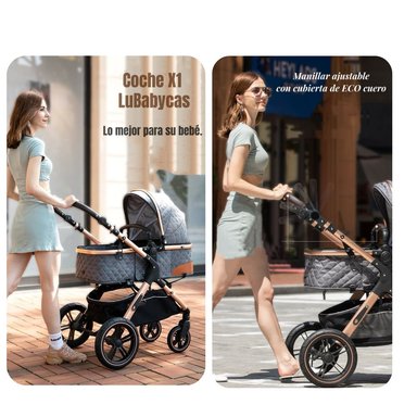 COCHE CUNA LUBABYCAS CON SILLA NIDO Y ACCESORIOS ROSADO - 3