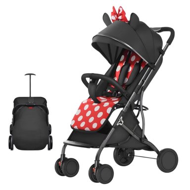 COCHE DE PASEO COMPACTO CON ACCESORIOS LUBABYCAS ROJO - 1