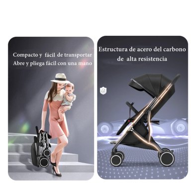 COCHE DE PASEO COMPACTO CON ACCESORIOS LUBABYCAS ROJO - 2