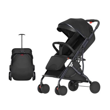 COCHE PASEO LUBABYCAS COMPACTO CON ACCESORIOS BLACK NEGRO - 1
