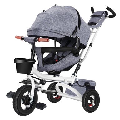 TRICICLO REVERSIBLE Y PLEGABLE CON ACCESORIOS GRIS LUBABYCAS - 1