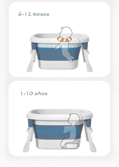 BAÑERA LUBABYCAS CON COJIN TERMÓMETRO MÁS ACCESORIOS ROSADO - 5