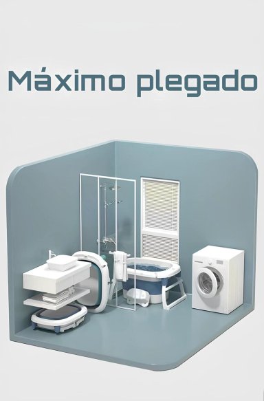 BAÑERA LUBABYCAS CON COJIN TERMÓMETRO Y MÁS ACCESORIOS AZUL - 6