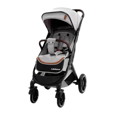 COCHE PASEO LUBABYCAS CON CUBRE PIES GRIS - 1