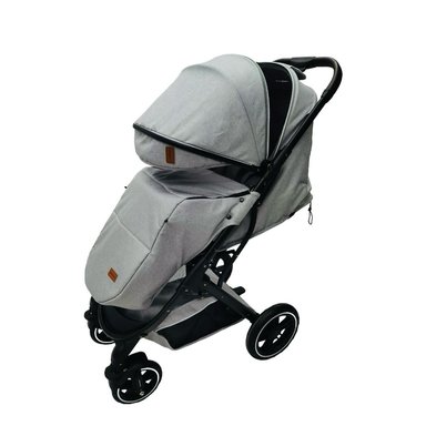 COCHE PASEO LUBABYCAS CON CUBRE PIES GRIS - 2