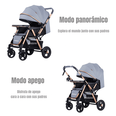 COCHE PASEO LUBABYCAS REVERSIBLE RUBIK NEGRO - 2
