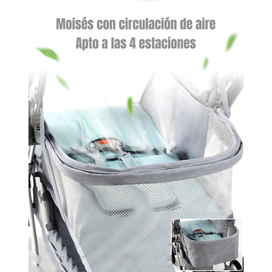COCHE PASEO LUBABYCAS REVERSIBLE RUBIK NEGRO - 7