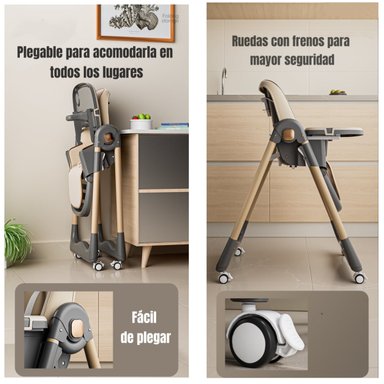SILLA COMER LUBABYCAS RECLINABLE PLEGABLE ROSADO - 6