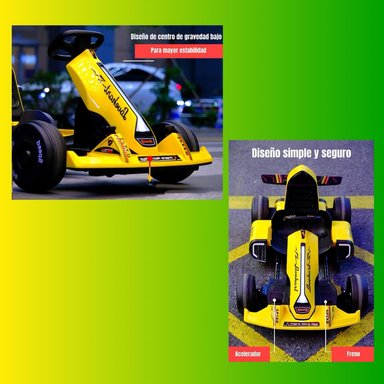 GO KART AUTO ELE CTRICO 12V25A ROJO CON CONTROL LUBABYCAS - 6