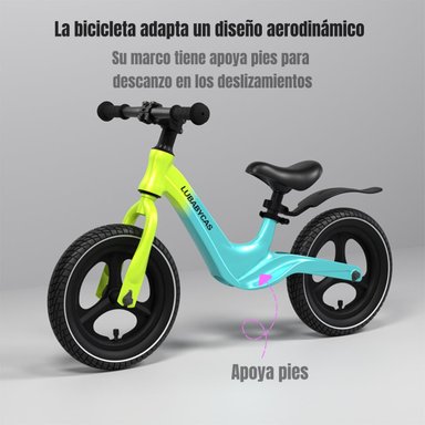 BICICLETA LUBABYCAS EQUILIBRIO ÚLTRA RESISTENTE VERDE - 7