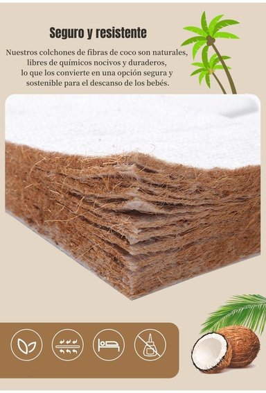 COLCHÓN LUBABYCAS COCO CUNA 116 X 62 X 4 CM - 6