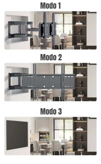 SOPORTE TV AJUSTABLE DOBLE BRAZO 40'' A 75'' BY LUBABYCAS - 6