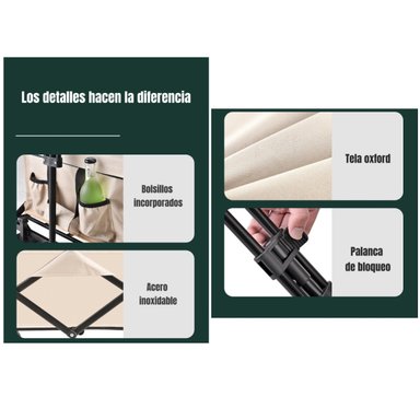 CARRITO LUBABYCAS PARA COMPRAS Y CAMPING CON FRENOS NEGRO 52 X 16 CM - 6