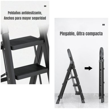 ESCALERA DE ACERO LUBABYCAS PLEGABLE CON 5 ESCALONES BY - 6
