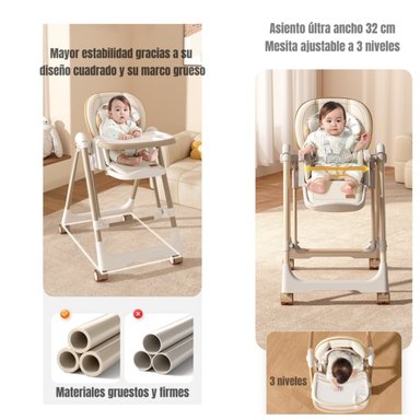 SILLA COMER LUBABYCAS COLUMPIO 2 EN 1 ROSADO - 6