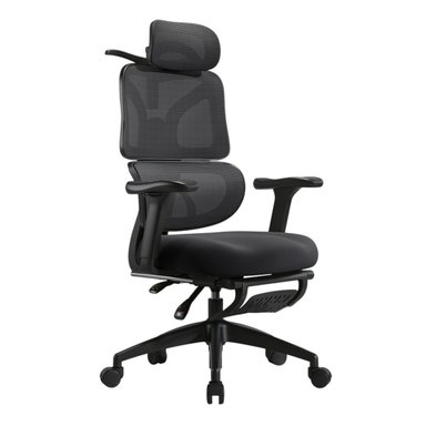 SILLA ESCRITORIO LUBABYCAS W205 NEGRO PREMIUM CON APOYA PIES - 1