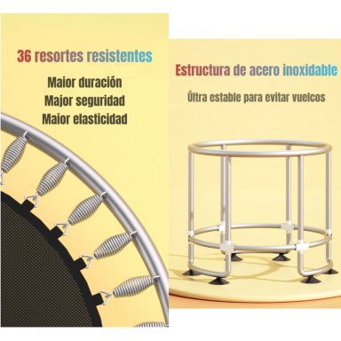 CAMA ELASTICA 150CM CON BARRA DE EJERCICIO ROJA BY LUBABYCAS - 4