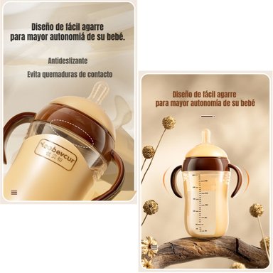 MAMADERA LUBABYCAS 240ML CON CHUPETES Y CEPILLO LIMPIEZA CAFÉ - 4