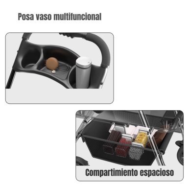 COCHE LINO MASCOTAS PLEGABLE LUBABYCAS NEGRO 2 EN 1 - 7