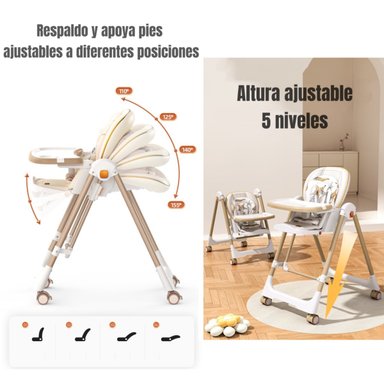 SILLA COMER LUBABYCAS COLUMPIO 2 EN 1 BLANCO - 5