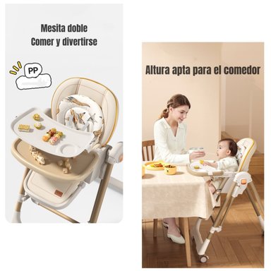 SILLA COMER LUBABYCAS COLUMPIO 2 EN 1 BLANCO - 6