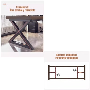 ESCRITORIO MESA COMEDOR GAMER 140*60*75CM LUBABYCAS - 7