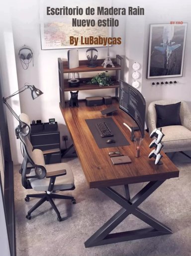 ESCRITORIO MESA COMEDOR GAMER 120*60*75CM LUBABYCAS - 4