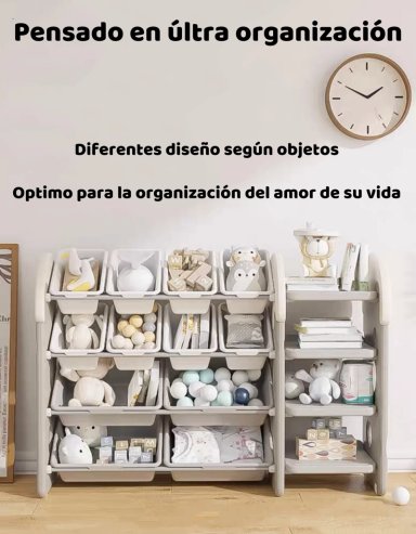 ESTANTE INFANTIL ORGANIZADOR DE JUGUETES ESPACIOSO LUBABYCAS - 3