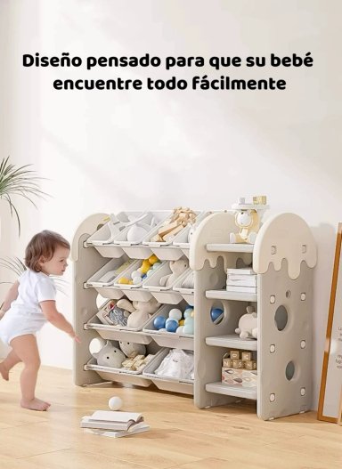 ESTANTE INFANTIL ORGANIZADOR DE JUGUETES ESPACIOSO LUBABYCAS - 4