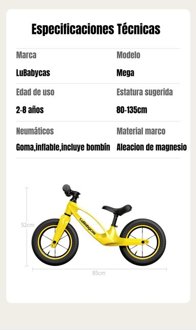 BICICLETA DE EQUILIBRIO CONVERTIBLE ARO 12 Y 14 NEGRA - 8