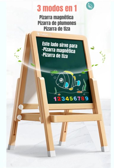PIZARRA ATRIL DOBLE MAGNE TICA PLUMON CON ACCESORIOS 120CM - 3