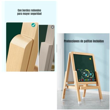 PIZARRA ATRIL DOBLE MAGNE TICA PLUMON CON ACCESORIOS 120CM - 6