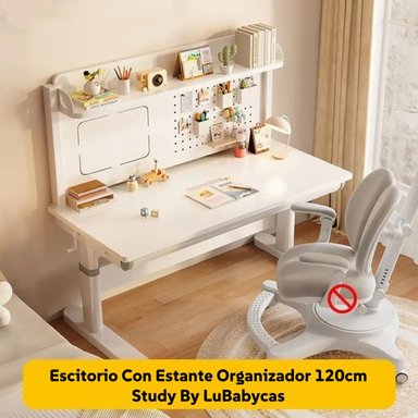 ESCRITORIO LUBABYCAS INFANTIL CON ESTANTE ORGANIZADOR 120CM - 2