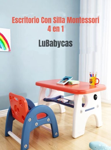MESA CON SILLA MONTESSORI PARA NIÑOS 4 EN 1 BY LUBABYCAS - 2