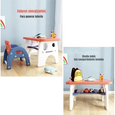 MESA CON SILLA MONTESSORI PARA NIÑOS 4 EN 1 BY LUBABYCAS - 4