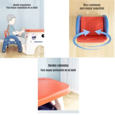 MESA CON SILLA MONTESSORI PARA NIÑOS 4 EN 1 BY LUBABYCAS - 5
