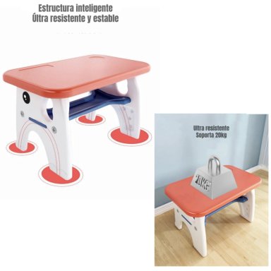 MESA CON SILLA MONTESSORI PARA NIÑOS 4 EN 1 BY LUBABYCAS - 7