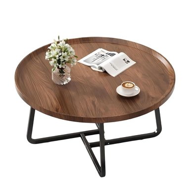 MESA CENTRO LUBABYCAS Q70 CAFE REDONDA 70CM - 1