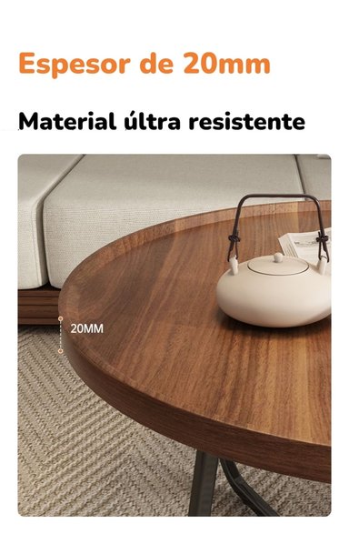 MESA CENTRO LUBABYCAS Q70 CAFE REDONDA 70CM - 3